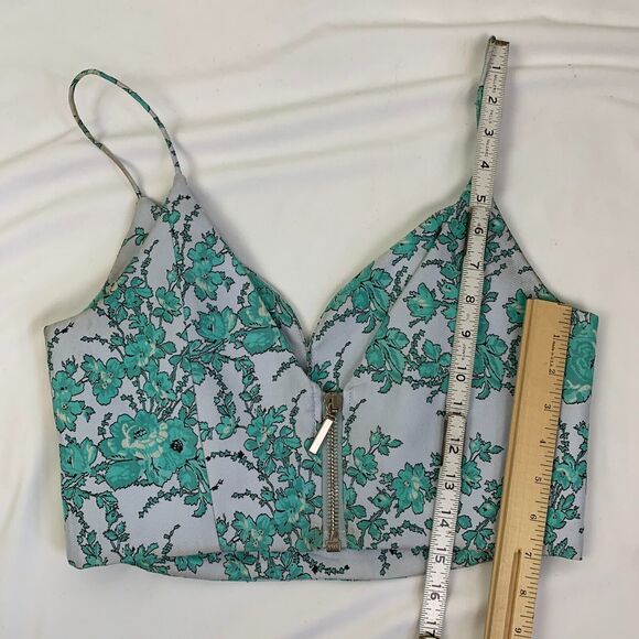 Zimmermann Tempo Brocade Plunge Bodice Floral Green 2 US 8 M L - Picture 8 of 12